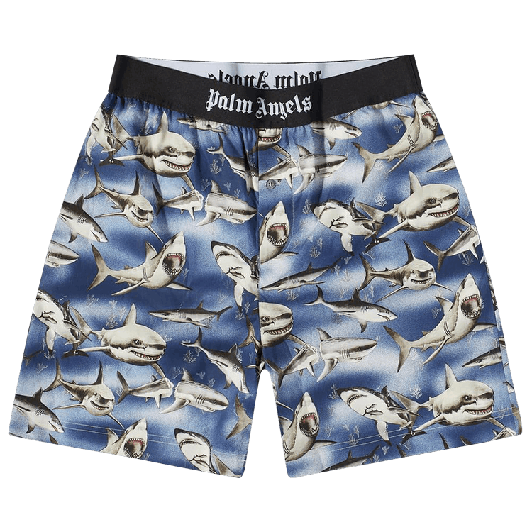 Palm Angels Sharks Easy Shorts "Blue Black"