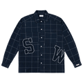 Saintwoods Contrast Stitch Flannel "Navy"