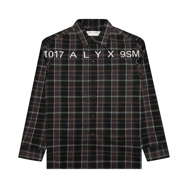 1017 ALYX 9SM Plaid Logo Shirt "Brown/Black"