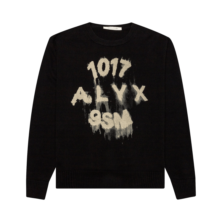 1017 ALYX 9SM Treated Logo Crewneck "Black"