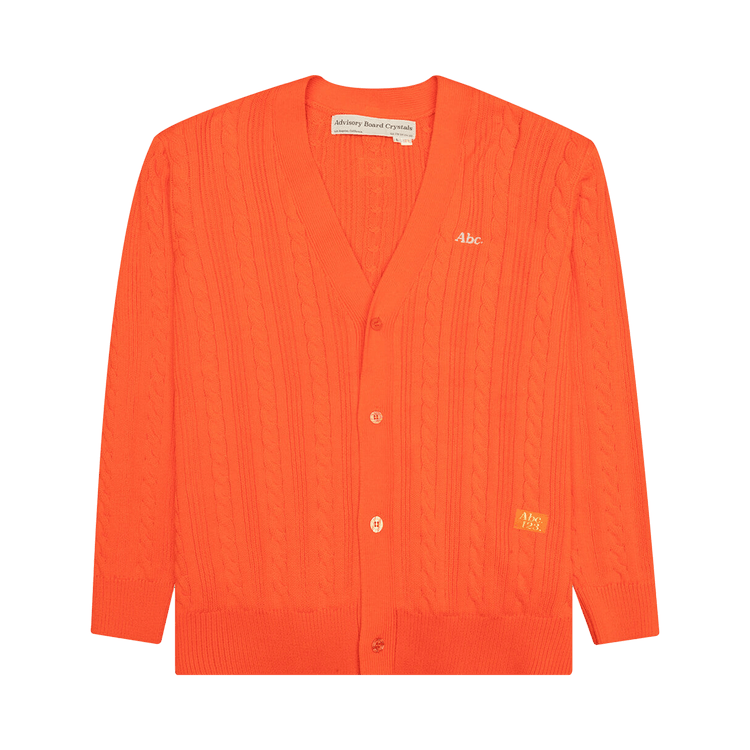 Advisory Board Crystals Cableknit Cardigan "Carnelian Orange"
