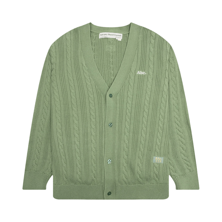 Advisory Board Crystals Cableknit Cardigan "Aventurine Green"