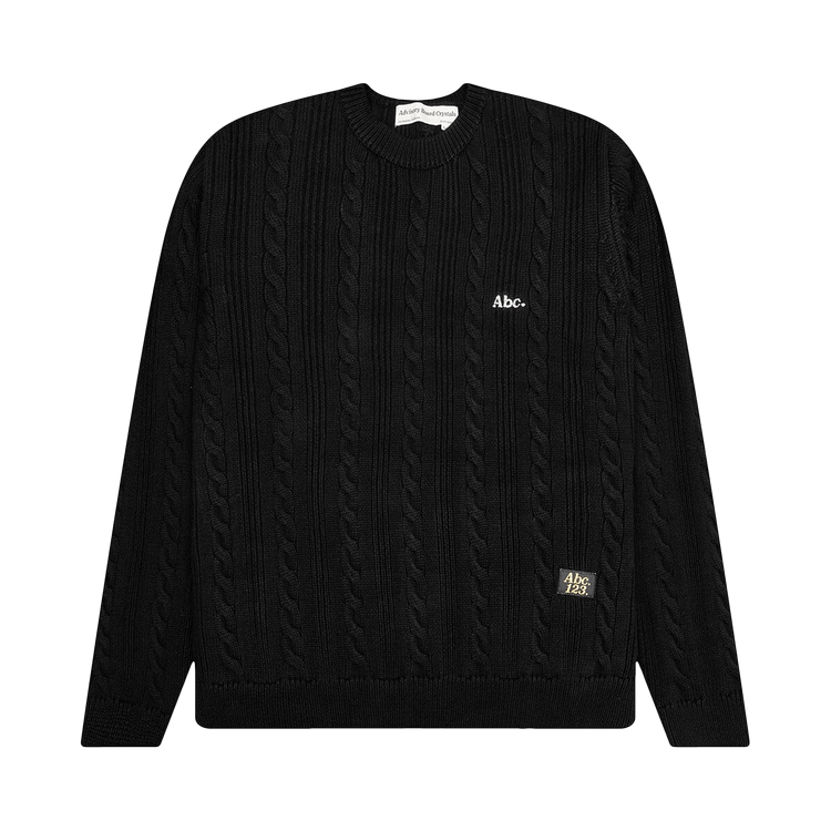 Advisory Board Crystals Cableknit Crewneck "Antracite Black"