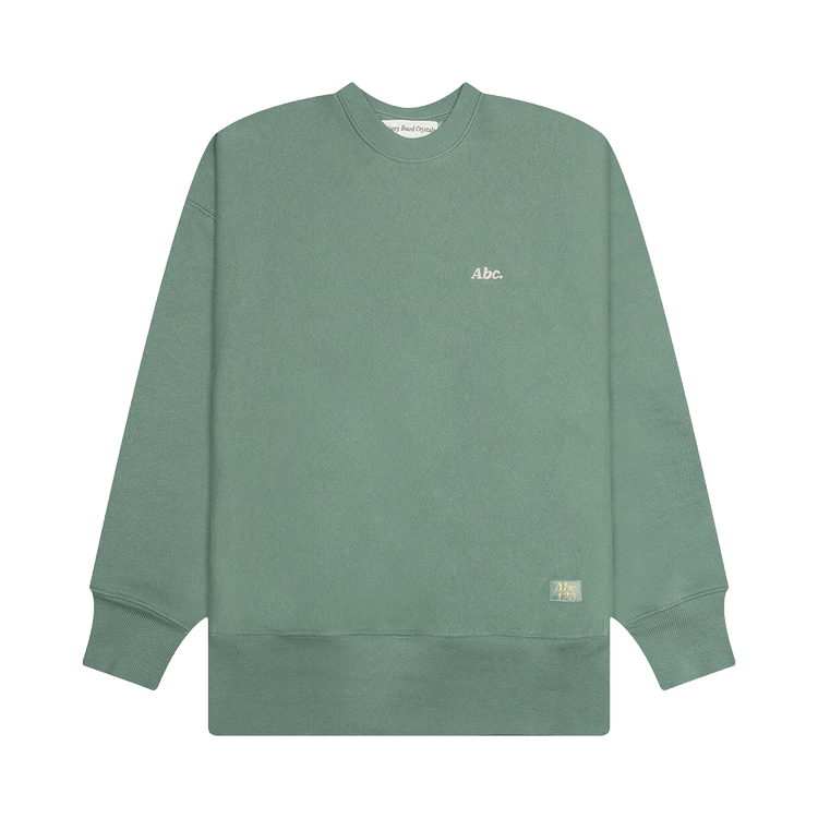 Advisory Board Crystals Fleece Crewneck With Waffle "Aventurine Green"