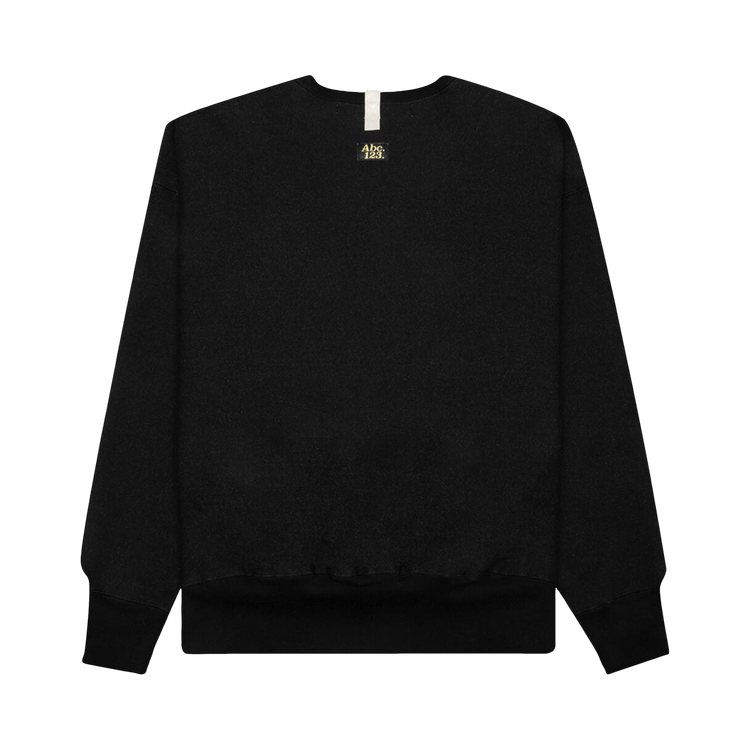 Advisory Board Crystals Fleece Crewneck With Waffle "Antracite Black"