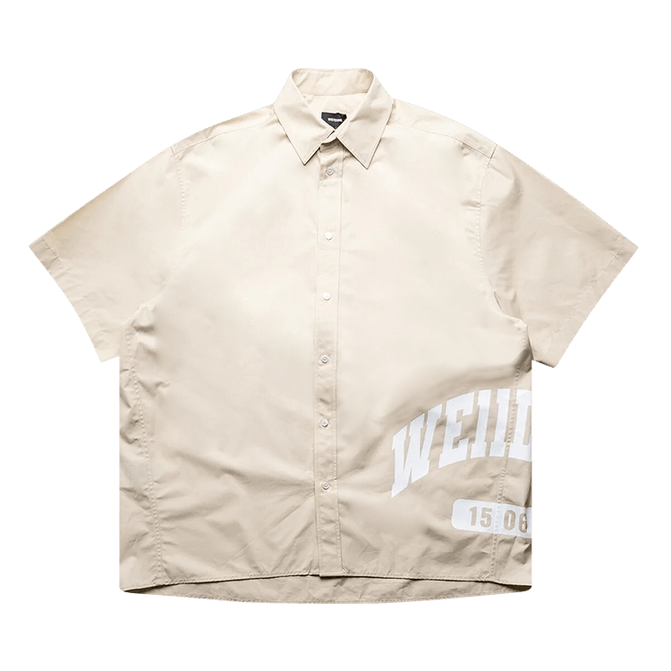 We11done Side Logo Short-Sleeve Shirt "Beige"