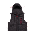 Sp5der Hooded Puffer Vest "Brown"