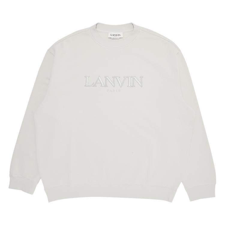 Lanvin Classic Paris Embroidered Sweatshirt "Mastic"