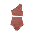 Bottega Veneta High Waist Bikini "Red/Brown"