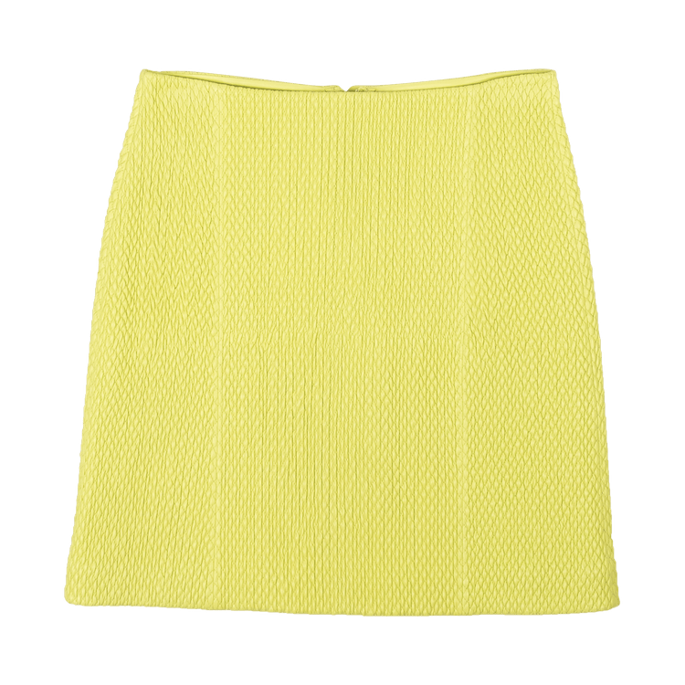 Bottega Veneta Quilted Leather Mini Skirt "Lime"