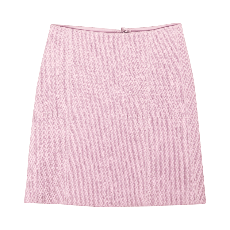 Bottega Veneta Quilted Leather Mini Skirt "Lavender"