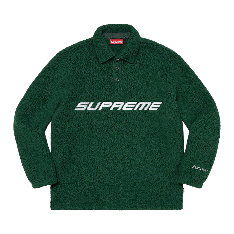 Supreme x Polartec Long-Sleeve Polo "Dark Green"