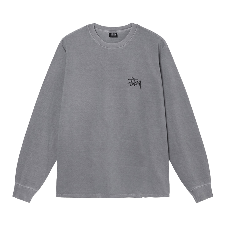 Stussy Basic Pigment Dyed Long-Sleeve Tee "Grey"