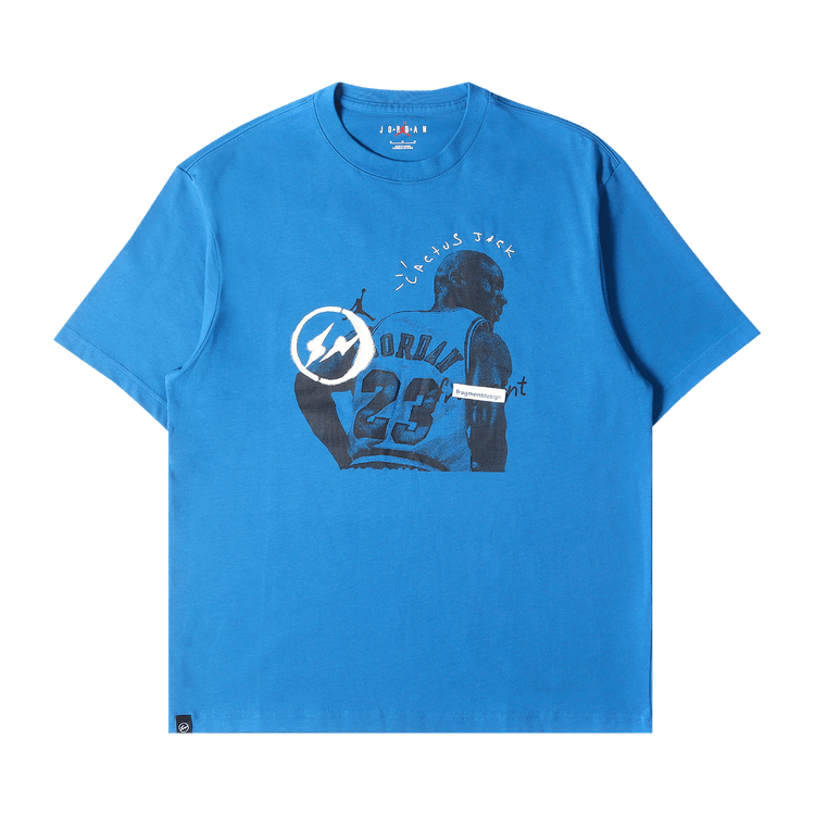 Air Jordan x Travis Scott x Fragment Design T-Shirt "Blue"