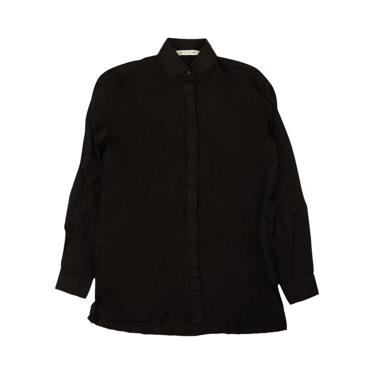 1017 ALYX 9SM Crosshatch Logo Long-Sleeve Button Down Shirt "Black"