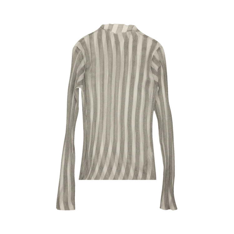 1017 ALYX 9SM Mockneck Ribbed Long-Sleeve Top "Silver"