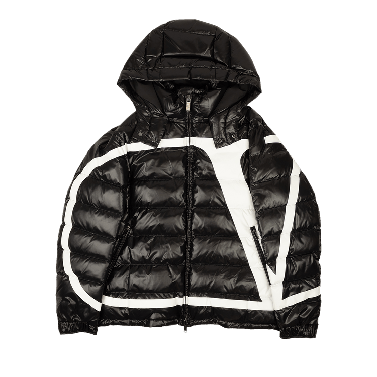 Valentino Nylon V Logo Signature Print Puffer Jacket "Black"
