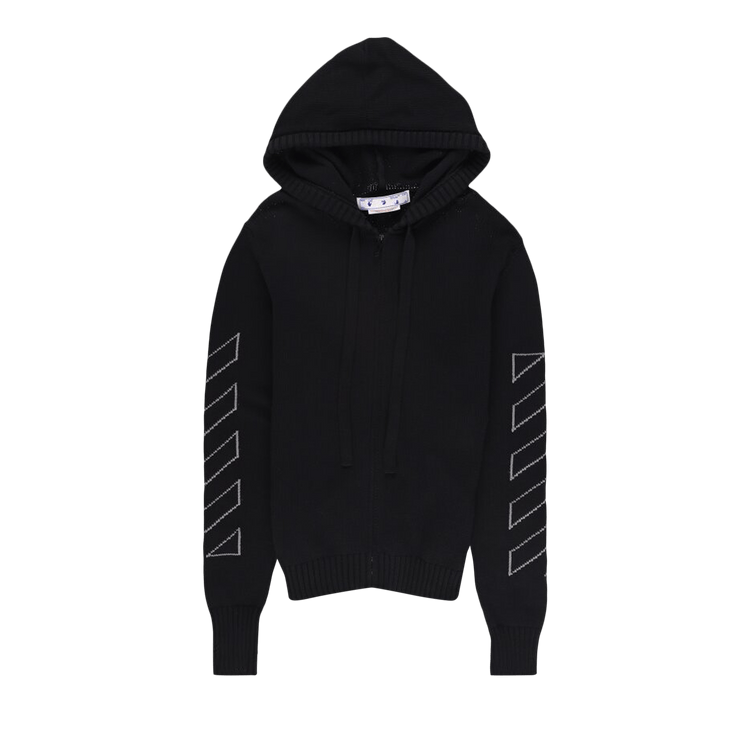 Off-White Diag Outline Zip Hood "Black"