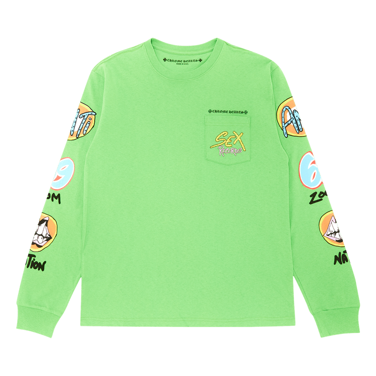Chrome Hearts x Matty Boy Sex Records Long-Sleeve T-Shirt "Green"