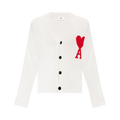 Ami De Coeur Cardigan "Off White/Red"