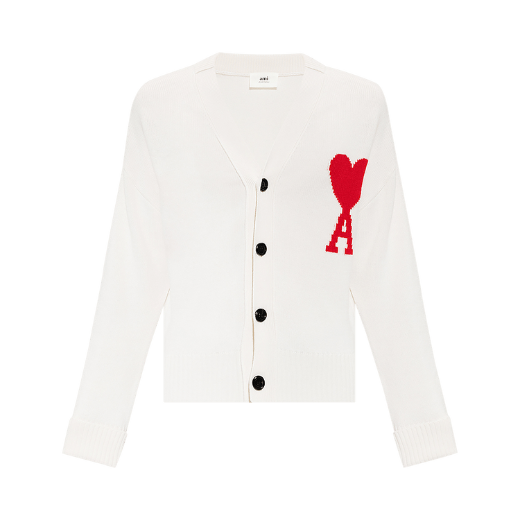 Ami De Coeur Cardigan "Off White/Red"