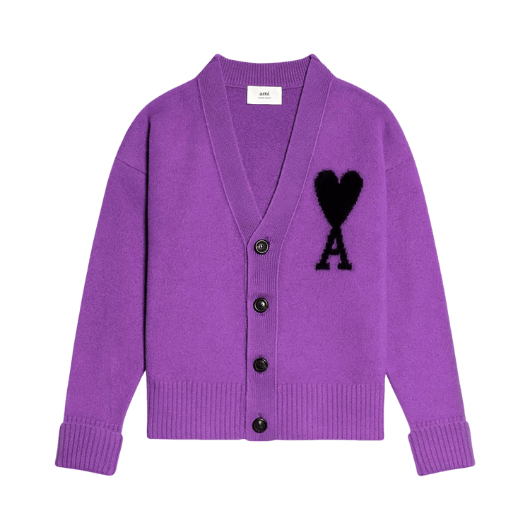Ami De Coeur Cardigan "Purple/Black"