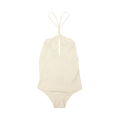 Bottega Veneta Knit Bodysuit Swimsuit "Off White"
