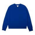 Bottega Veneta Medium Weight Knit Wool Pullover Sweater "Blue"