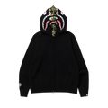 BAPE ABC Camo Shark Wide Fit Full Zip Double Hoodie "Black"