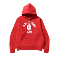 BAPE Classic College Relaxed Fit Pullover Hoodie "Red"