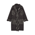 Kiko Kostadinov Braided Trim Coat "Cinder/Steel Grey"