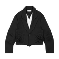 Kiko Kostadinov Antharas Cropped Jacket "Jet Black/Snow White"