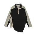 Kiko Kostadinov Halisha Long-Sleeve Top "Ebony Black/Smoke Grey/Brown"
