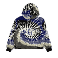 Amiri Tie Dye Polar Fleece Hoodie "Blue/Black/Purple"