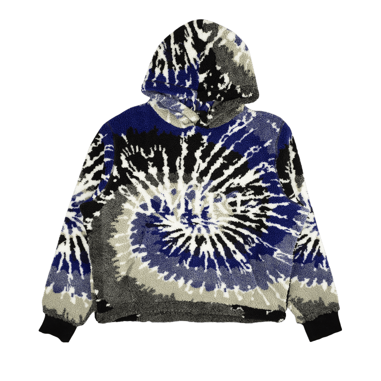 Amiri Tie Dye Polar Fleece Hoodie "Blue/Black/Purple"