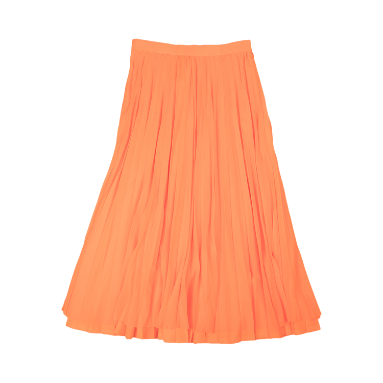 Junya Watanabe Polyester Pleated Skirt "Orange"