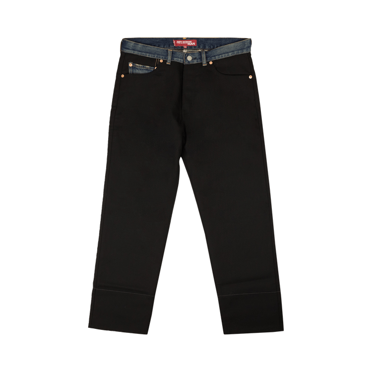 Junya Watanabe Two Tone Relaxed Fit Jeans "Black/Blue"