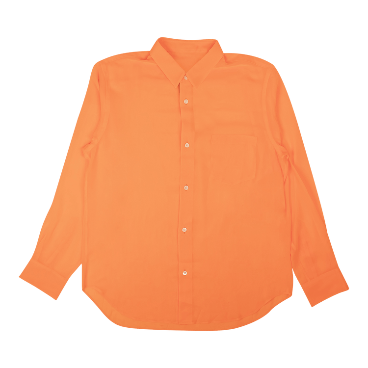 Junya Watanabe Transparent Long-Sleeve Shirt "Neon Orange"