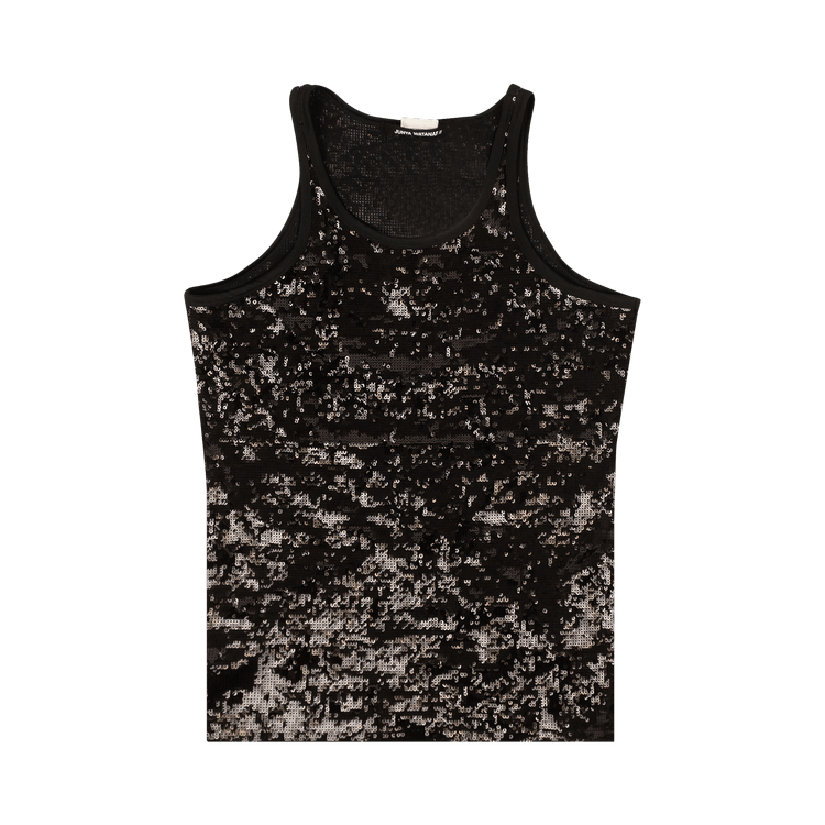 Junya Watanabe Sequin Embellished Tank Top "Black"