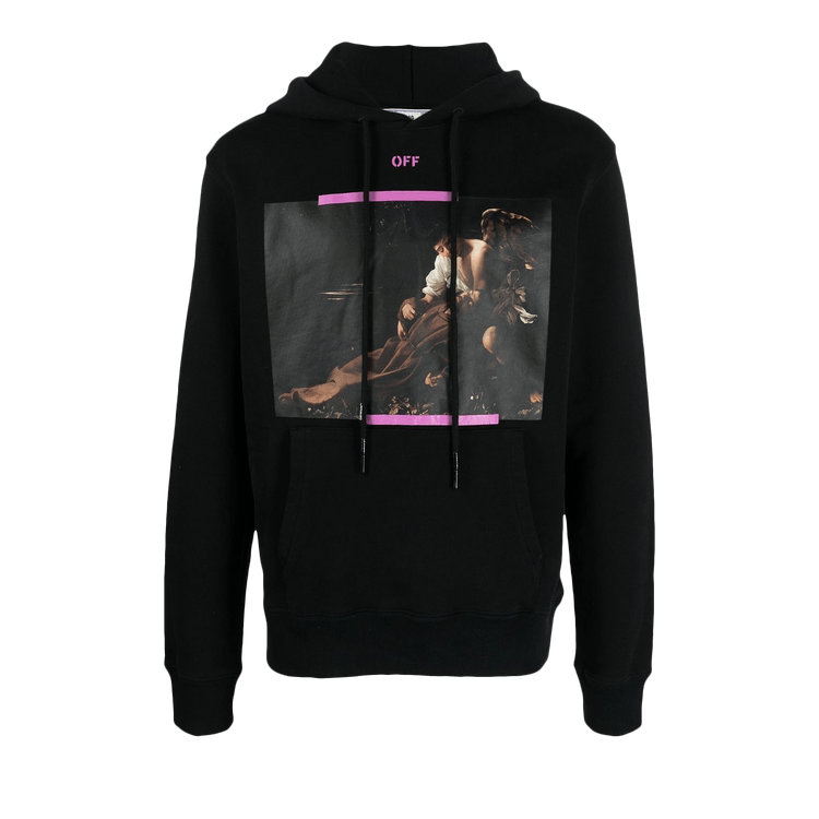 Off-White Caravaggio Print Hoodie "Black Cyclamen"