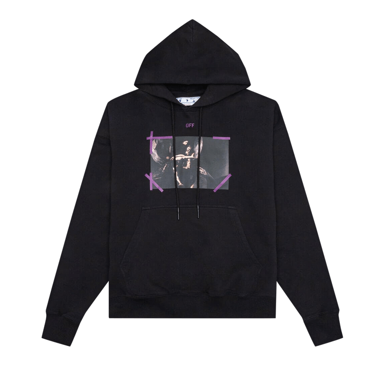 Off-White Arrow Caravaggio Mercy Skat Hoodie "Black/Orchid"