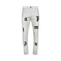 Palm Angels Bull Logo Patch Regular 5 Pocket Jeans "Off White/Black"