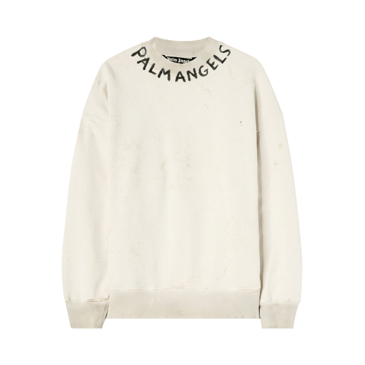 Palm Angels Seasonal Logo Vintage Crew "White/Black"