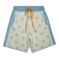 Rhude Banco Knit Short "Stone Blue/Ivory"
