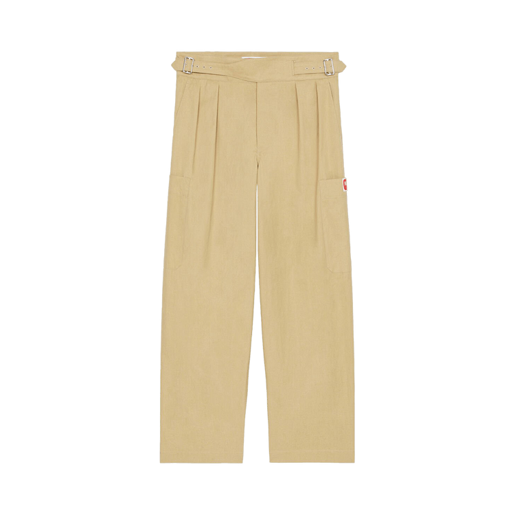 Kenzo Logo Patch Straight Leg Pants "Beige"