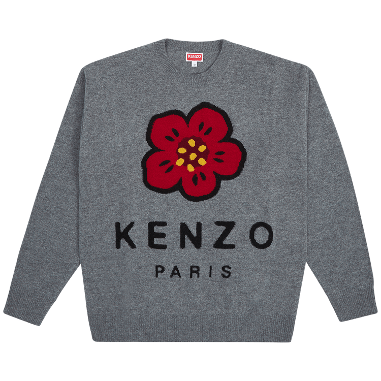 Kenzo Poppy Flower Knitted Jumper "Grey"