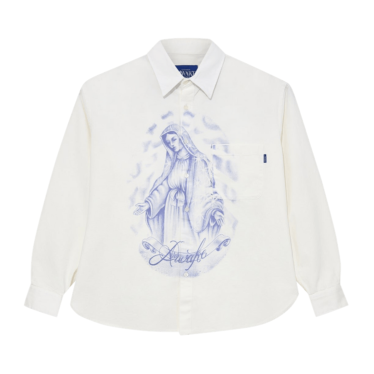 Awake NY Santa Maria Oxford Shirt "White"