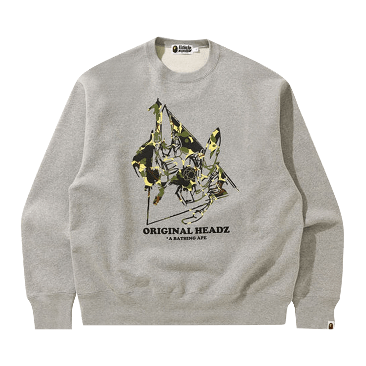 BAPE x Unkle Mo'Wax Point Man Relaxed Crewneck 'Grey'