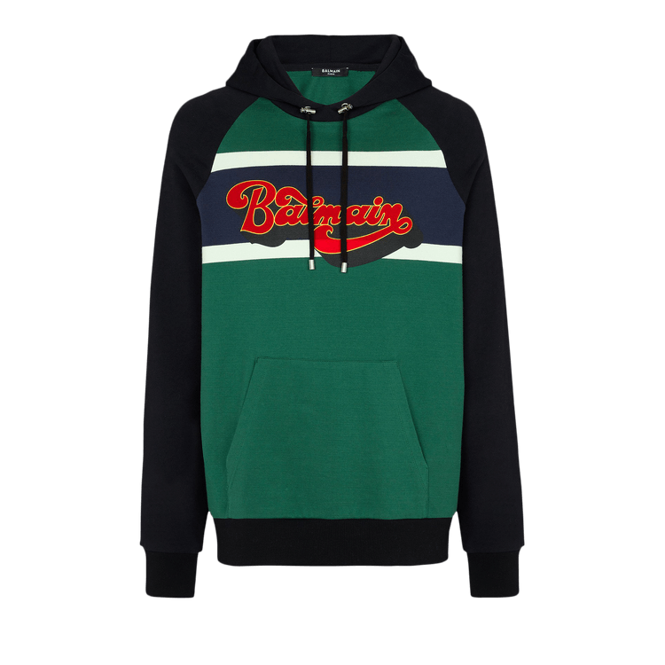 Balmain 70s Hoodie "Multicolor/Rouge Vif"