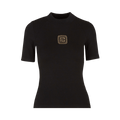 Balmain Raglan Retro PB T-Shirt "Noir/Or"